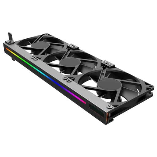 LEDMOMOグラフィックカードクーラー冷却ファン3連ファンARGB5V3ピンシンクロ補助冷却PCIスロット固定静音高風量ビデオカードGPUラジエーター汎用(28cm)
