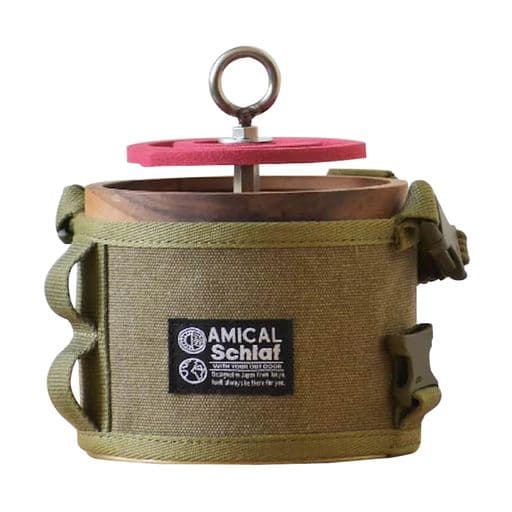 アミカルシュラフ(AMICALSchlaf)蚊取り線香カバーレギュラーサイズ用キャンバス素材カーキ横43.5x縦10cmCG60-095-53