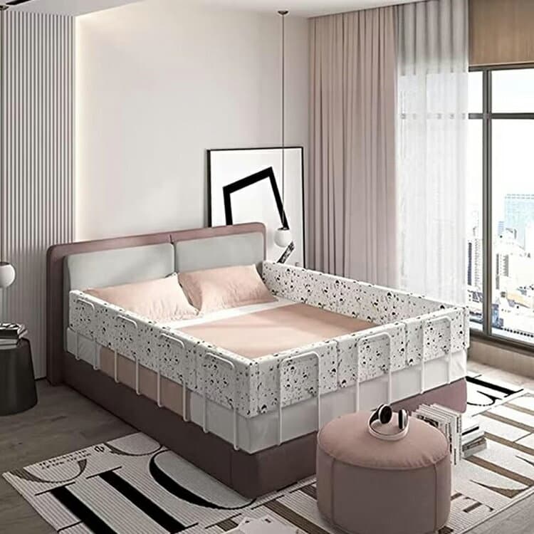 ベッドフェンス ベットガード ベッドバンパー 幼児用 転落防止 落下防止 布団ずれ 昇降タイプ 収納便利 取り付け簡単 1枚入り