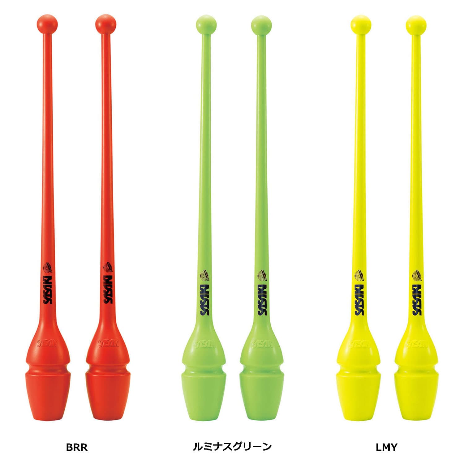 【2/14からポイントアップ】 ササキ SASAKI 新体操 ラバーショートクラブ F.I.G.認定品 M-34JKH-F 40.5cm ジョイントホール加工 投げやすい ダブルロック こん棒 部活 ジム 練習 大会 演技 M34JKHF