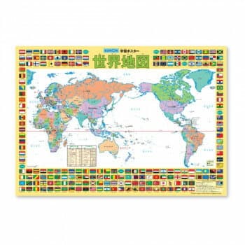 KUMON くもん 紙製 学習ポスター 世界地図 GP-82 2歳以上【メーカー直送：代金引換不可：同梱不可】【北海道・沖縄・離島は配達不可】