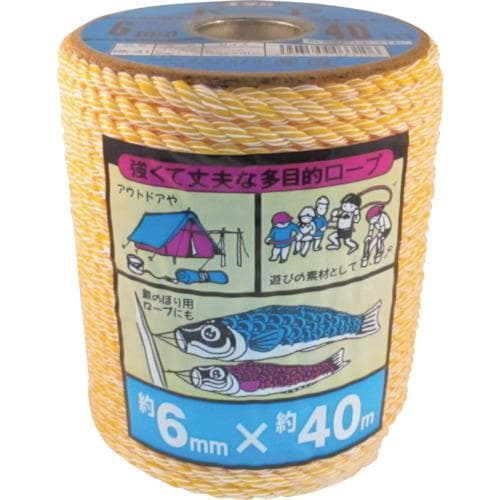■ユタカメイク ロープ KPロープボビン巻 6φ×40m〔品番:RK41〕【1137019:0】[送料別途見積り][掲外取寄][店頭受取不可]