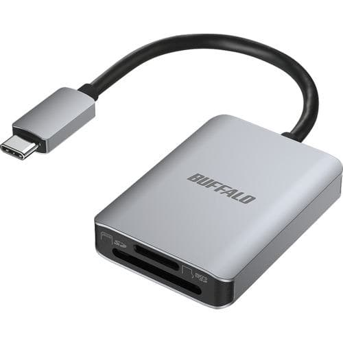 ■BUFFALO UHS-2対応 USB3.2Gen1 Type-Cカードリーダー〔品番:BSCR510U3CSV〕【7009557:0】[送料別途見積り][掲外取寄][店頭受取不可]