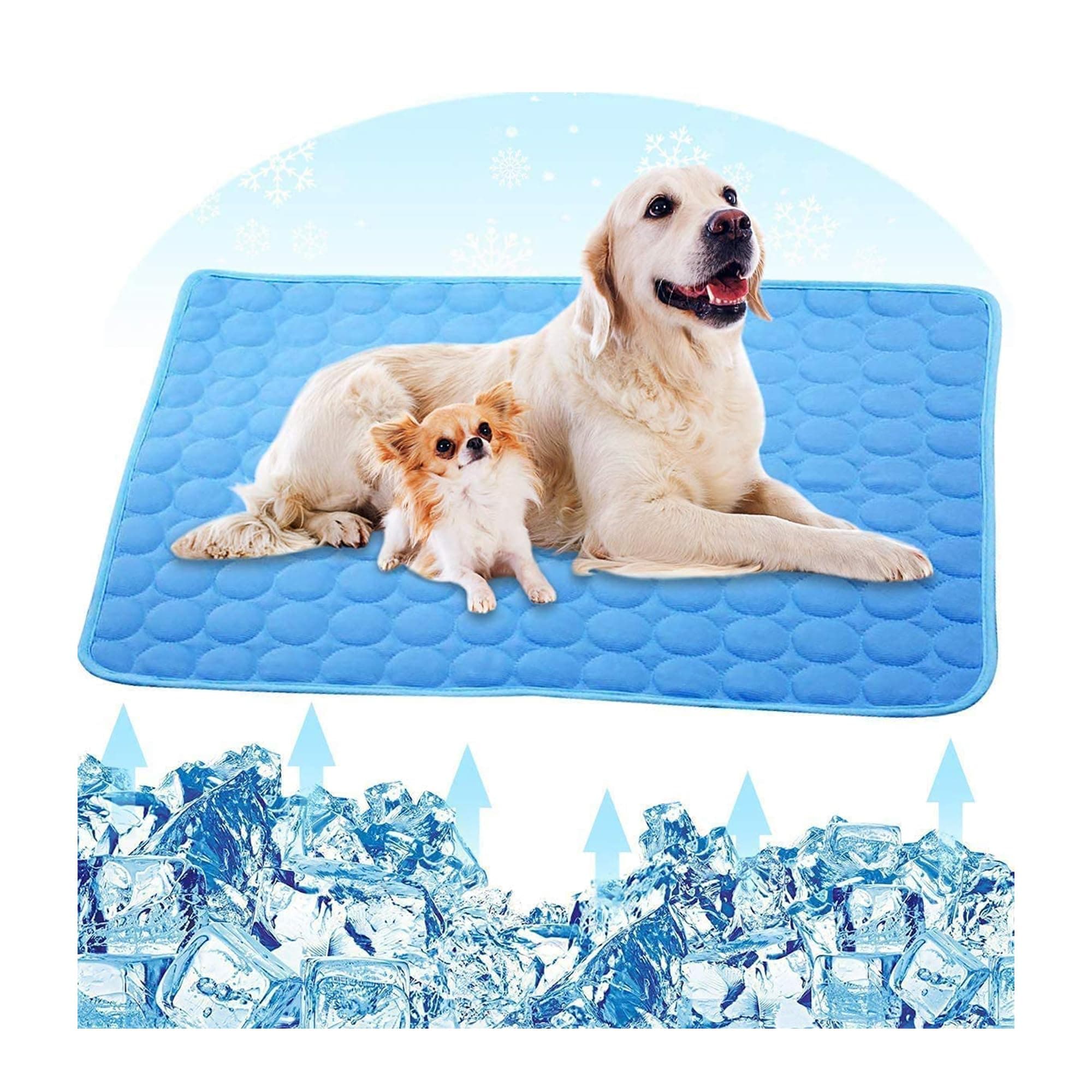 【送料無料】ひんやり ペット用シーツ 冷感 シーツ メッシュ 夏用 ペット用 冷感シーツ おしっこマット 犬 猫 ペット 接触冷感シーツ マット 寝具 冷感敷きパッド 速乾 消臭 滑り止め 介護 丸ごと洗える 繰り返し利用可能 中型 大型 色：ブルー、サイズ：XLサイズ (x 2)