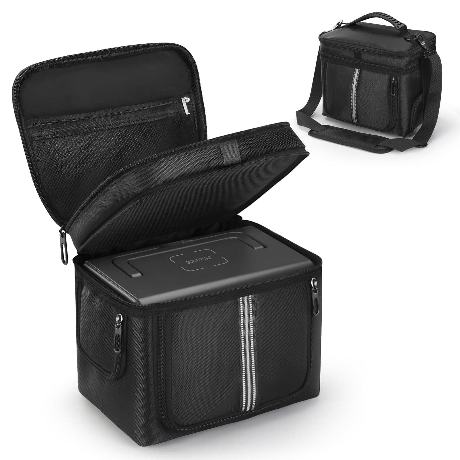 【送料無料】ポータブル電源 収納バッグ BLUETTI に適合して ポータブル電源 保護ケース 防塵 撥水 耐衝撃 収納ケース キャンプ 外出や旅行用 色：ブラック、サイズ：EB3A に対応