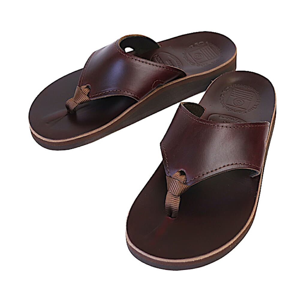 THE SANDALMAN サンダルマン BEACH WIDE CHROMEXCEL BURGUNDY ビーチワイド メンズ レザー トング サンダル アメリカ製