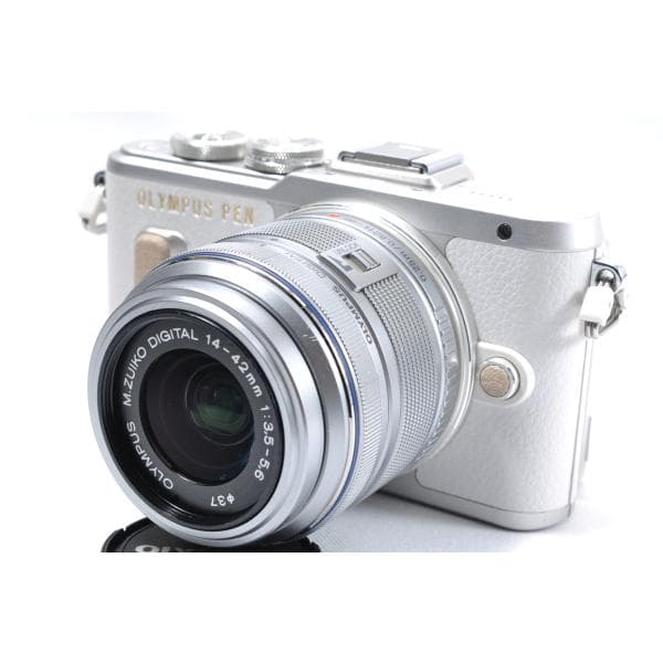 【中古】【1ヶ月保証】 オリンパス OLYMPUS E-PL8 レンズセット ホワイト ミラーレス