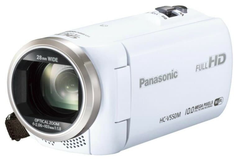 【中古】【1ヶ月保証】 ビデオカメラ パナソニック Panasonic デジタルハイビジョンビデオカメラ HC-V550M-W ホワイト 内蔵メモリー32GB