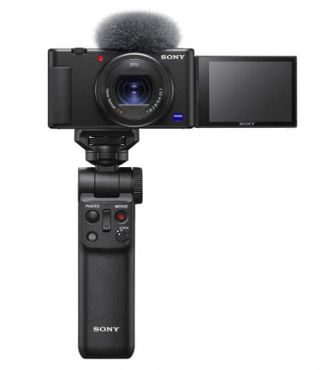 【中古】【1ヶ月保証】ソニー SONY Vlog用カメラ VLOGCAM デジタルカメラ ZV-1 シューティンググリップキット(同梱グリップ:GP-VPT2BTブラック、バッテリーパック+1個) ウィンドスクリーン付属 24-70mm F1.8-2.8 ズームレンズ ブラック ZV-1G B