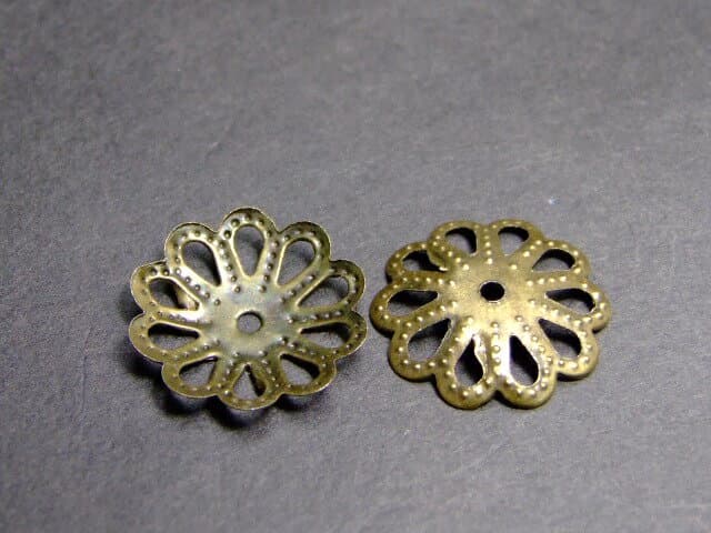 ≪P3-1174A≫今月の半額●座金●14mm●100個売り●銅古美●パーツ●ネコポス送料無料●天然石●パワーストーン●アクセサリー作りに