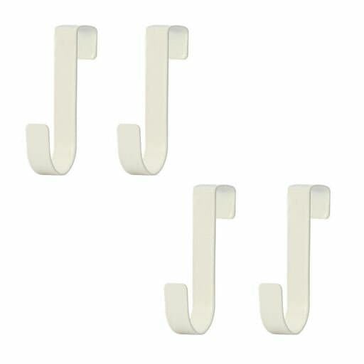 BRIIKPPフックドアフックS字フック引っ掛け収納玄関クローゼット浴室洗面所台所用4個セットホワイト
