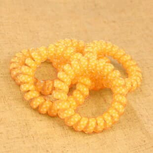 イエローの弾力性のあるドット柄ヘアゴム※お届けするのは1枚目の写真の商品のみ。0277/レディースアクセサリーネックレスピアスフォーマル結婚式 ワンピ等3980円以上送料無料/あす楽対応/冬 プレゼント マスクと一緒に ホワイトデー バレンタイン 防寒対策 温感