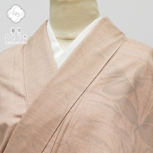 ＼17周年SALE★ポイント10倍+50%OFF／【中古】 リサイクル着物 身丈159.5cm 裄丈64cm 真綿紬 正絹 仕立て上がり 女性 M M 茶色系 草花文様 特品 [ 着物 中古 帯 リサイクル 振袖 浴衣 袴 和服 古着 ] pp1067b