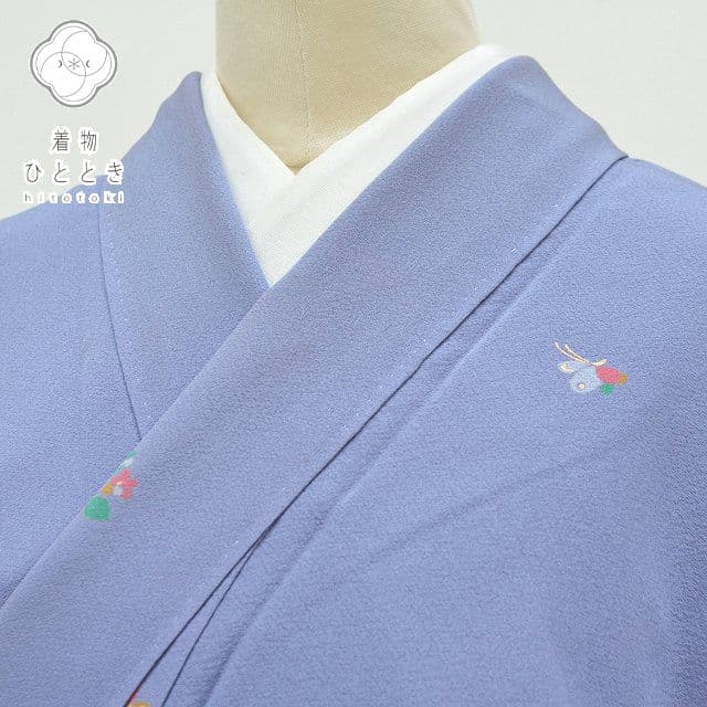 ＼17周年SALE★ポイント10倍+50%OFF／【中古】 小紋 リサイクル着物 身丈162cm 裄丈67cm 正絹 縮緬 仕立て上がり リサイクル小紋 L L 紫色系 蝶 花文様 良品 [ 和服 着付け教室 お茶 女性 カジュアル 初詣 アウトレット きもの kimono 着物ひととき] qq0522b