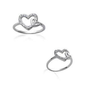 【送料無料】ジュエリー・アクセサリー アルジェントマッシフジルコニウムバゲクールサイズbague coeur en argent massif et zirconium taille 52 disponible