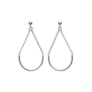 【送料無料】ジュエリー・アクセサリー イヤリングシルバークリュローディエドロップboucles doreilles clous argent 925 rhodie gouttes 25 x 18 mm