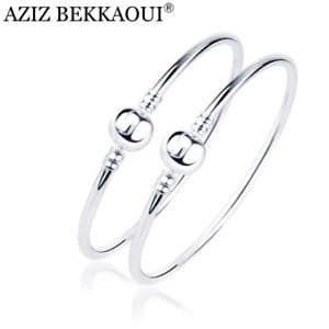 【送料無料】ブレスレット　アクセサリ—　デas de51353 bekkaoui runde silber mit kugelverschluss grund schlange metall unis