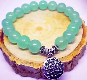 【送料無料】ブレスレット　アクセサリ—　ヒーリングブレスレットuk ladies natural stone green aventurine gemstone healing bracelet for women