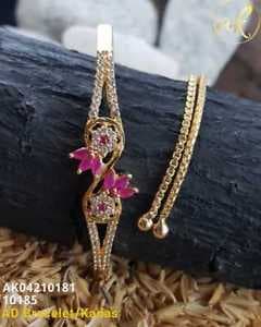 【送料無料】ブレスレット　アクセサリ—　イエローゴールドメッキブレスレットhigh quality ad stone yellow gold plated wedding bracelet dm03351