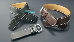 【送料無料】イタリアン　ブレスレット　クロックダブルツアーレザーストラップcinturino in pelle per orologio doppio tour in 20mm