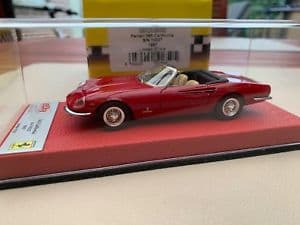 【送料無料】模型車　スポーツカー　フェラーリカリフォルニアシャーシレッドレザーbbr ferrari 365 california chassis 10327 ch bronson 143 red leather