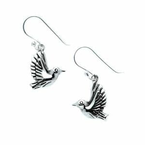【送料無料】アクセサリー　ネックレススターリングシルバーフライングダブイヤリングドロップpure origins sterling silver 925 little flying dove bird drop earrings