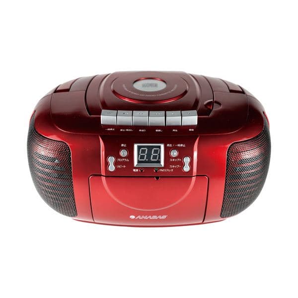 太知ホールディングス ANABAS CDラジオカセットレコーダー レッド CD-CB5R 1台[21]