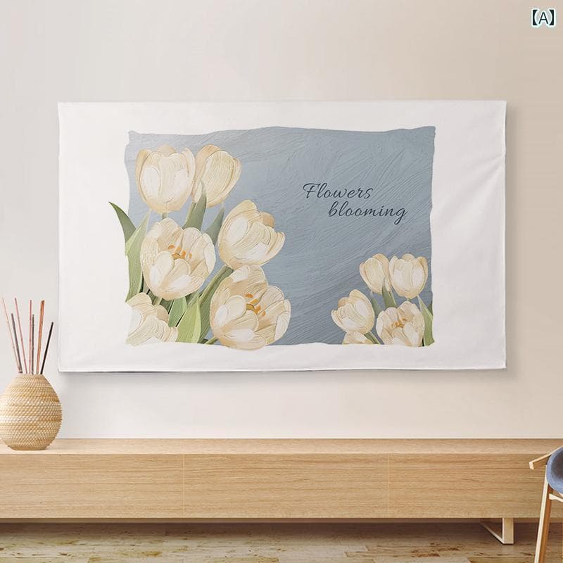 テレビカバー テレビガード オシャレ テレビ カバー ダストカバー 布 55インチ 65インチ ホーム 吊り下げ 曲面 スクリーン LCD デスク トップ セット