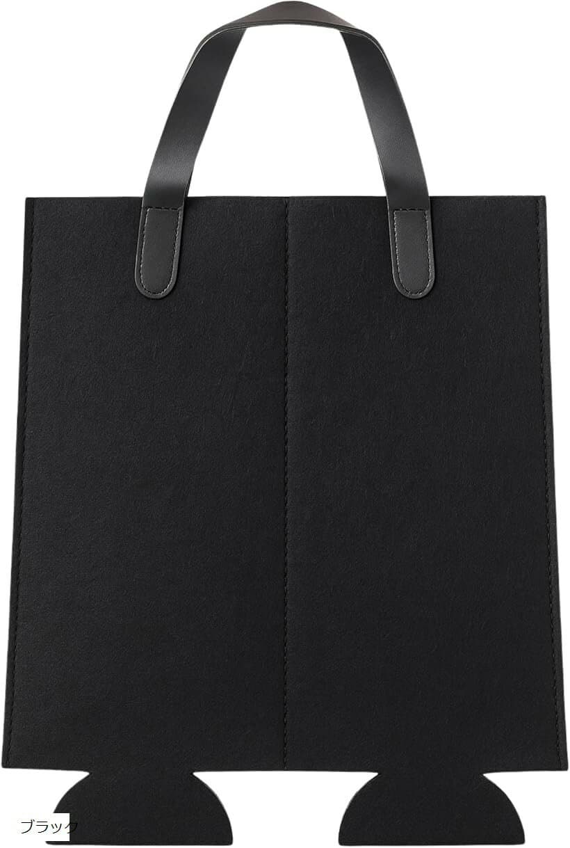 Azmio ワインボトルバッグ ボトルキャリー 2本用 ギフト 贈答用 (ブラック)