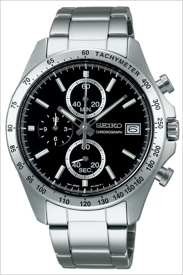 【最大18,576円引き】【44％OFF】 セイコー 腕時計 SEIKO 時計 SPIRIT スピリット メンズ ブラック SBTR005 旦那 ビジネス 仕事 スーツ クロノ クロノグラフ フォーマル 就活 高級感 防水 メタル ベルト CHGRWAT プレゼント ギフト thumbnail 2