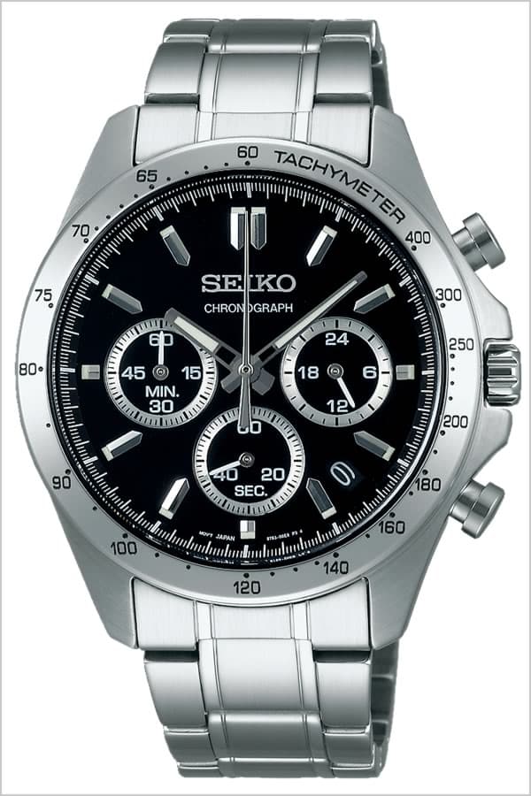 【最大18,576円引き】【44％OFF】 セイコー 腕時計 SEIKO 時計 SPIRIT セイコースピリット メンズ ブラック SBTR013 ビジネス 仕事 スーツ クロノ クロノグラフ フォーマル 就活 防水 カジュアル おしゃれ メタル ベルト CHGRWAT プレゼント ギフト thumbnail 2