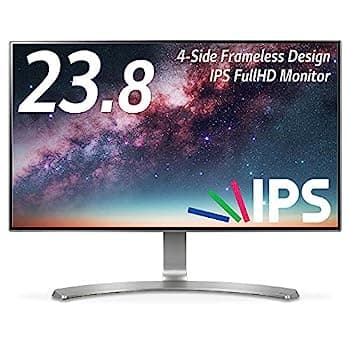 【中古】LG モニター ディスプレイ 24MP88HV-S 23.8インチ/フルHD/IPS 非光沢/4辺フレームレス/HDMI端子×2/スピーカー内蔵/ブルーライト低減機能