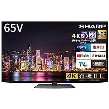 【中古】（非常に良い）シャープ 65V型 有機EL テレビ AQUOS OLED 4T-C65CQ1 4K チューナー内蔵 Android TV Medalist S1 搭載 2020年モデル