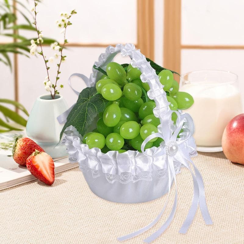 ウェディングフラワーガールバスケットセレモニーオーガナイザーピクニックビーチストレージバスケット