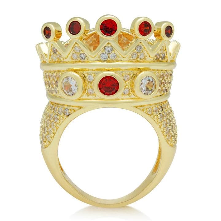 KING ICE キングアイス 指輪 リング ICED CROWN RING 14kゴールド 金 WHITE GOLD メンズ ブランド 人気[アクセサリー] thumbnail 2