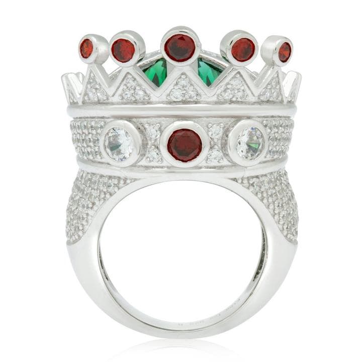 KING ICE キングアイス 指輪 リング ICED CROWN RING 14kゴールド 金 WHITE GOLD メンズ ブランド 人気[アクセサリー] thumbnail 3