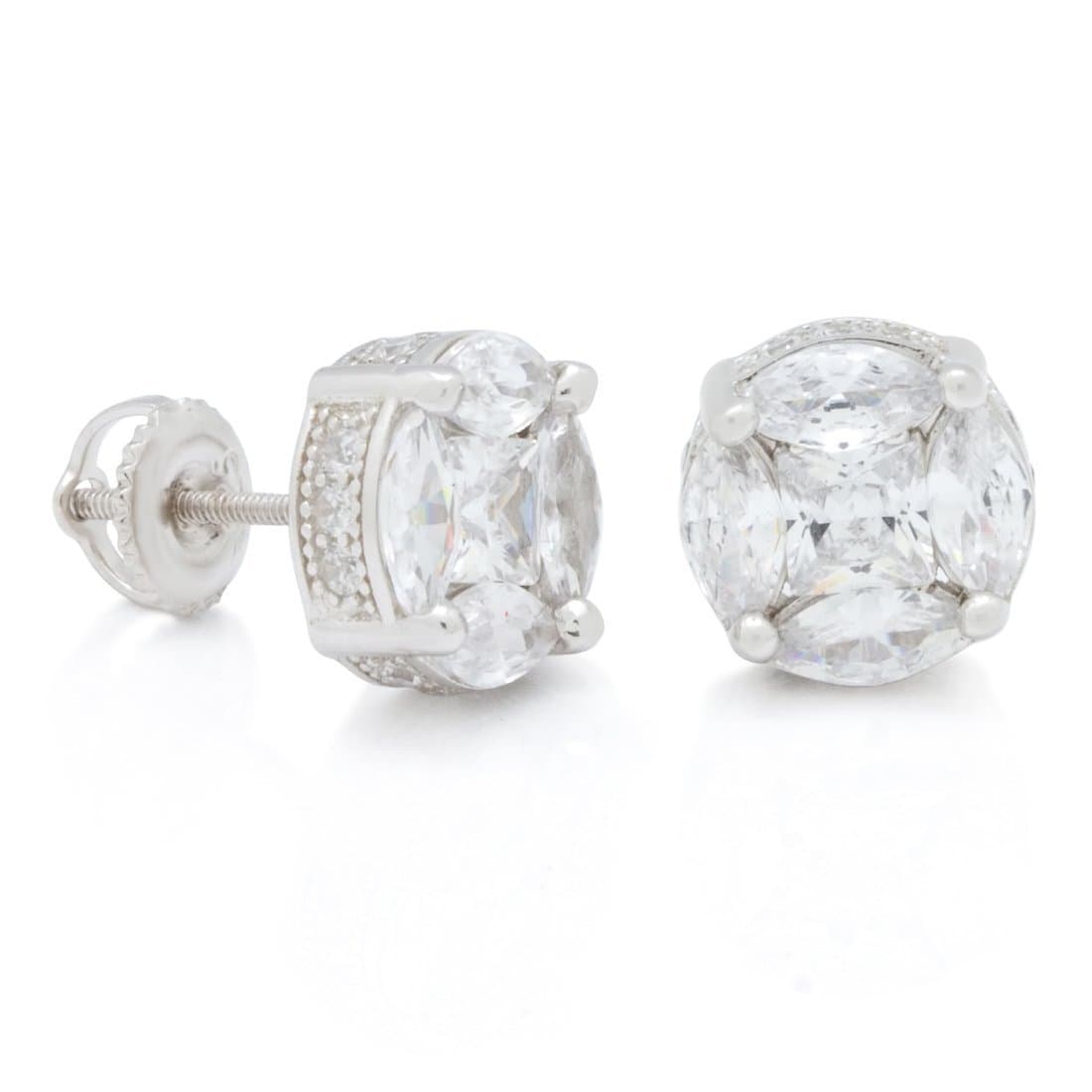 KING ICE ピアス キングアイス 両耳用ピアス BRILLIANT-CUT BUTTON STUD EARRINGS イヤリング 14kゴールド 金 シルバー 2個セット メンズ ブランド 人気 ヒップホップ ストリート プレゼント アクセサリー thumbnail 3