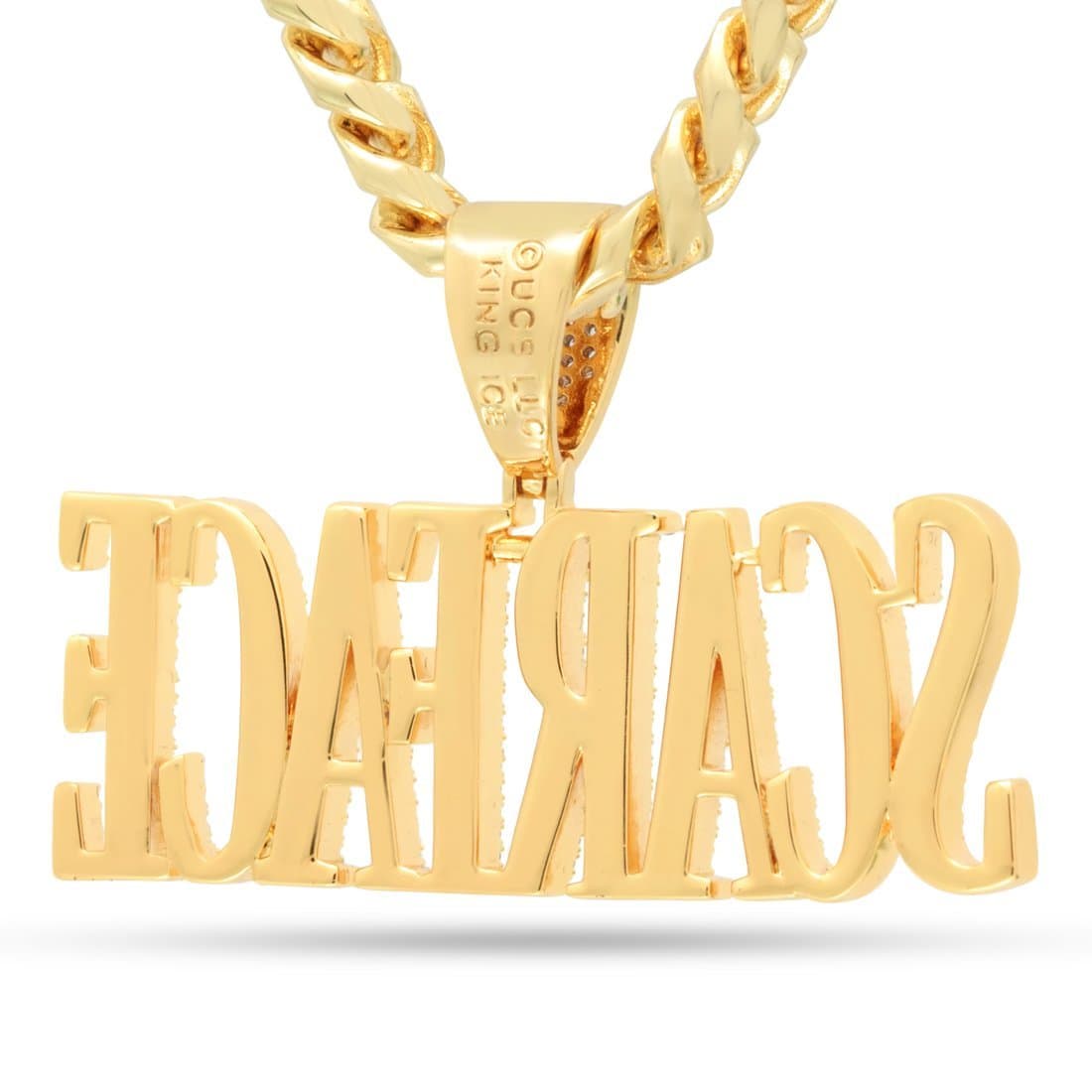 KING ICE キングアイス ネックレス チェーン SCARFACE LOGO NECKLACE 14kゴールド 金 シルバー コラボ メンズ 人気 スカーフェイス ストリート[アクセサリー] thumbnail 3