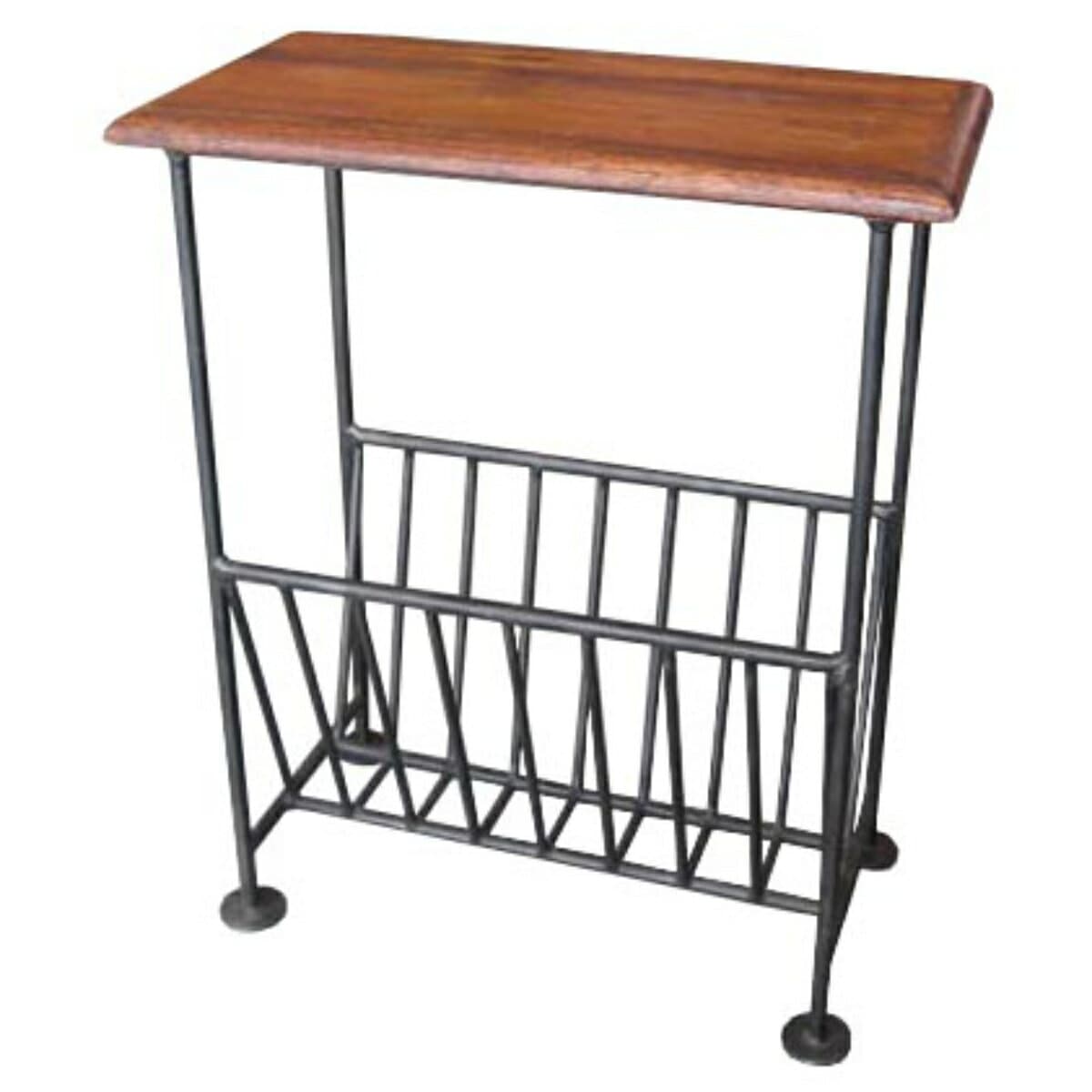 サイドテーブル 高さ50cm マガジンラック 木製 アイアン （ 送料無料 収納付き ナイトテーブル テーブル ディスプレイ 台 什器 棚 天然木 スリッパラック コンソール スリム おしゃれ シーシャムウッド 木目 アンティーク風 ） 【39ショップ】