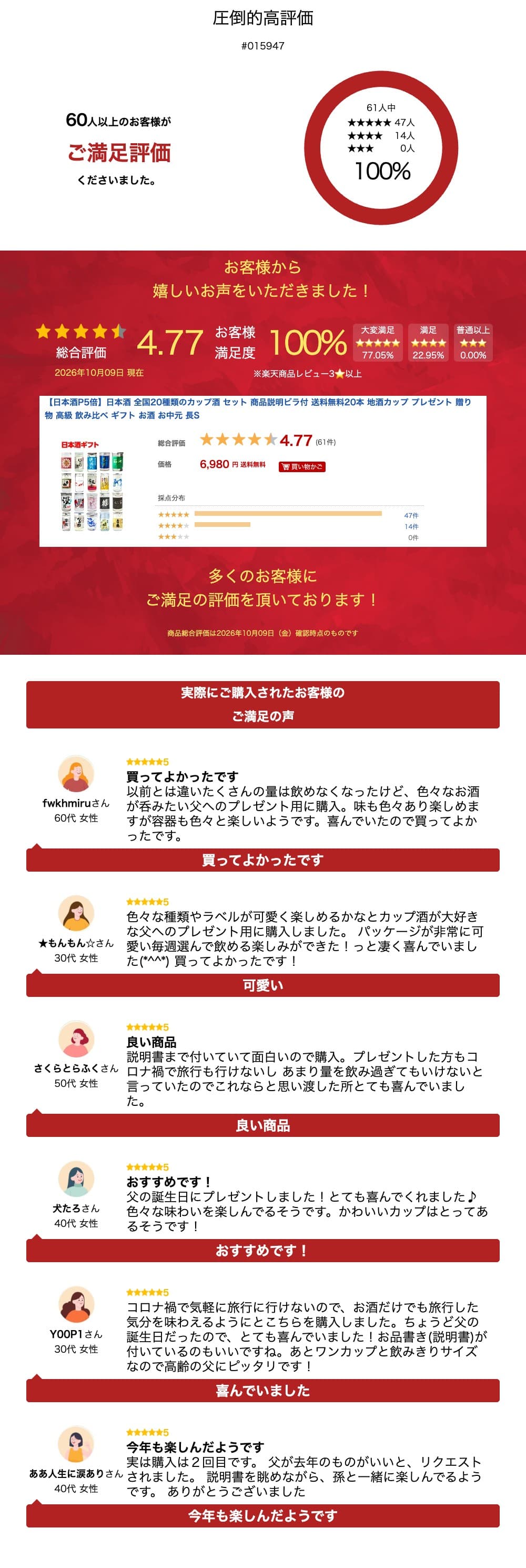 【日本酒P5倍】日本酒 全国20種類のカップ酒 セット 商品説明ビラ付 送料無料20本 地酒カップ プレゼント 贈り物 高級 飲み比べ ギフト お酒 お中元 長S thumbnail 3