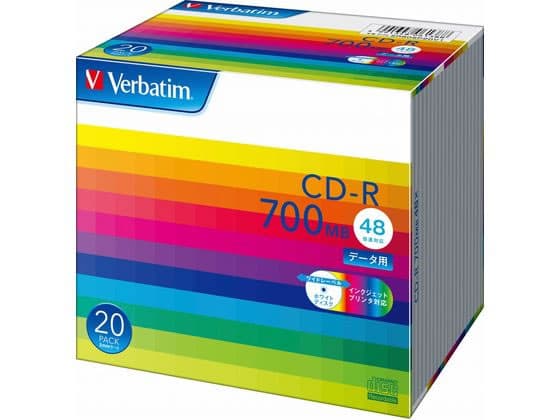 バーベイタム データ用CD-R 700MB 48倍速 20枚 データ用CD−R CD−RW データ用メディア 記録メディア メモリーカード 家電