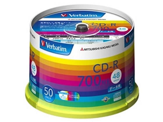 Verbatim CD-R 700MB スピンドル 50枚 SR80SP50V1 データ用CD−R CD−RW データ用メディア 記録メディア メモリーカード 家電