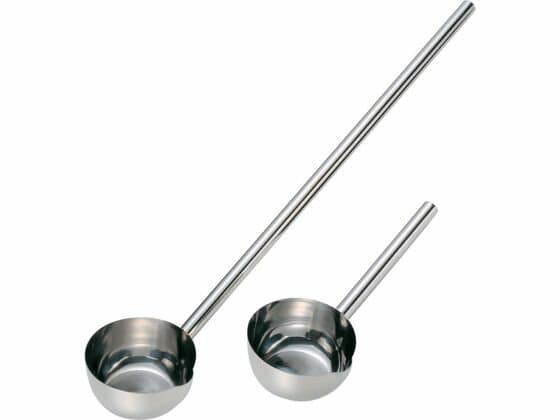 【お取り寄せ】18-8ひしゃく パイプ柄 口付き Φ24cm×25cm柄 お玉 レードル 水杓子 調理小物 厨房 キッチン