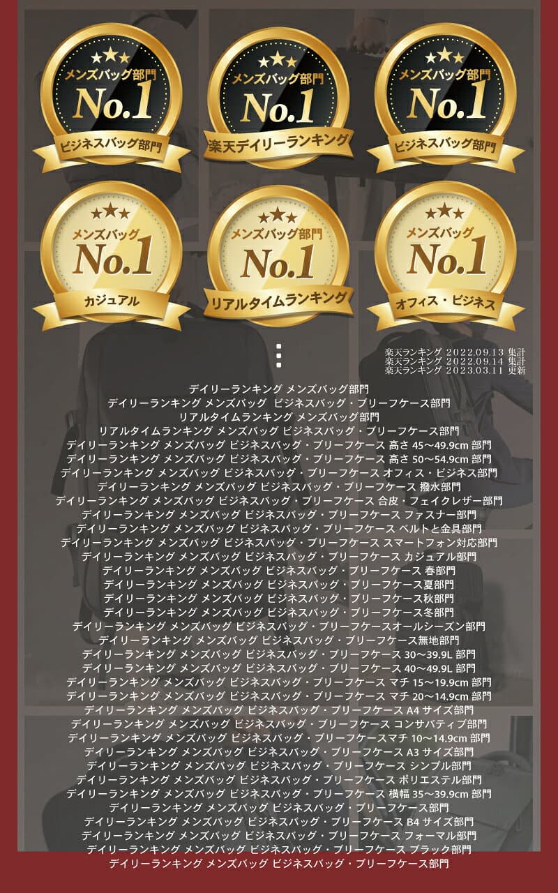 【35冠達成 × 大容量45L 】 リュック メンズ 大きめ 出張 旅行 2泊3日 3way A4 17インチ 防水 撥水 大容量 45L ノートPC リュックサック おしゃれ 丈夫 頑丈 耐久性 大型 軽い 軽量 収納 人気 カバン フェス キャンプ ビジネス リュック 通勤 通学 疲れない thumbnail 3