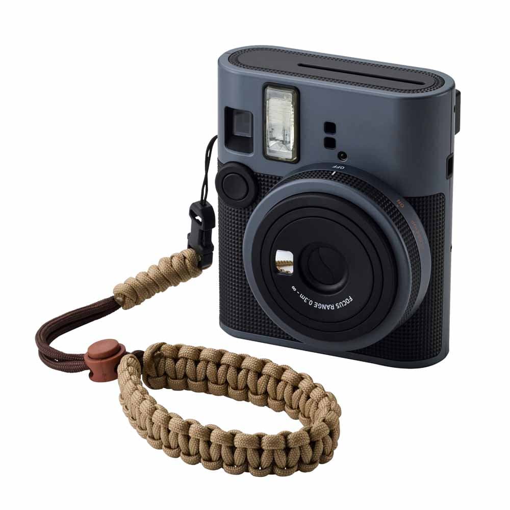 エレコム instax(チェキ)miniシリーズ用 ハンドストラップ/ロープ編み/ブラウン IC-STHKNBR