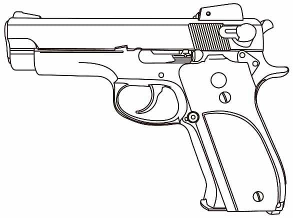 マルシン M439 シルバーABS 木製グリップ【完成品】 モデルガン