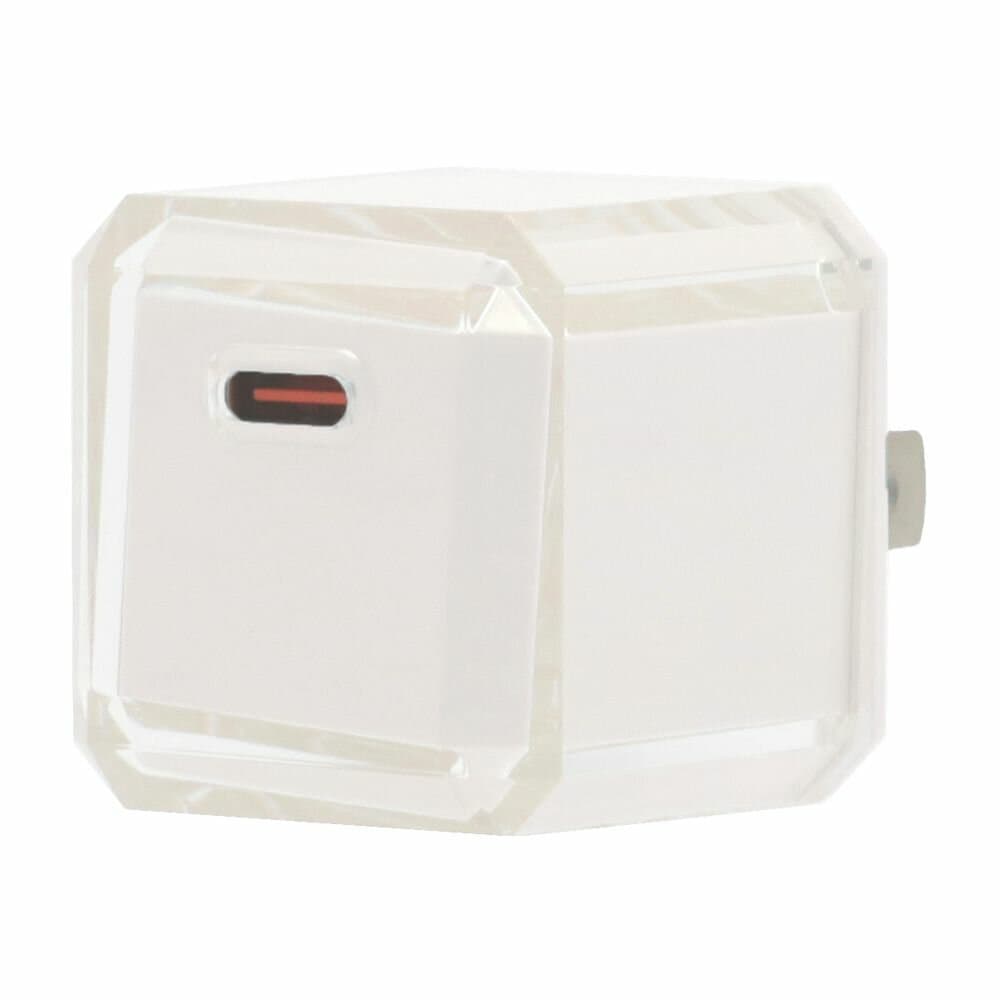 インプリンク PD20W対応 TYPE-C1ポート ネイルボトル型AC充電器（ホワイト） Imprinc IMACPD20BWH