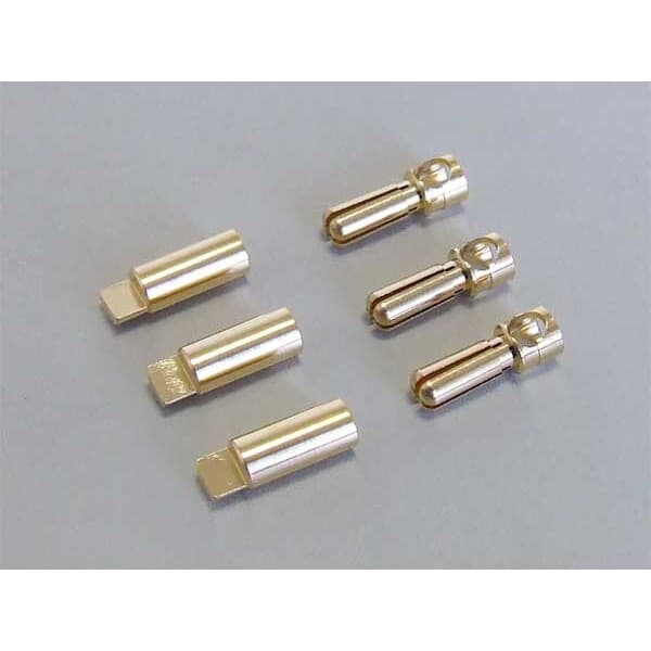 川田模型 BLモーター用コネクター・フラット先割れ（3ペア）【B583】 ラジコン用