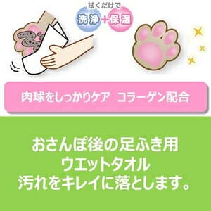 犬用品 足ふきウェットタオル 50枚入り アース・ペット アシフキウエツトタオル 50マイイリ thumbnail 2