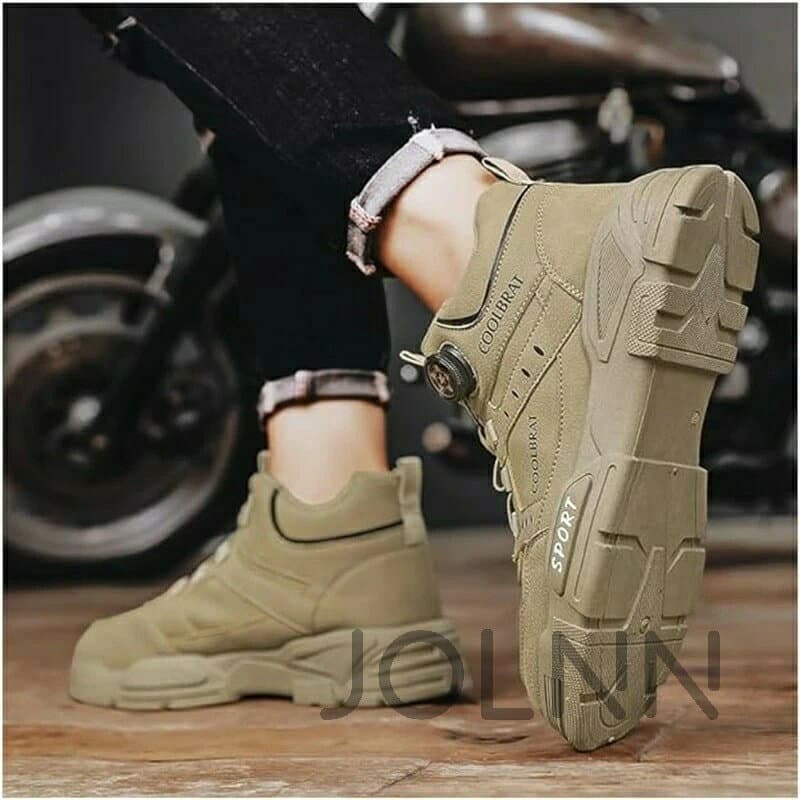 バイクシューズ メンズ ライディングブーツ 厚底 オートバイブーツ レーシングブーツ ダイヤル式 バイク用ライディングシューズ 滑り止め 耐摩耗性 保護靴 バイク用品 男女兼用 thumbnail 2